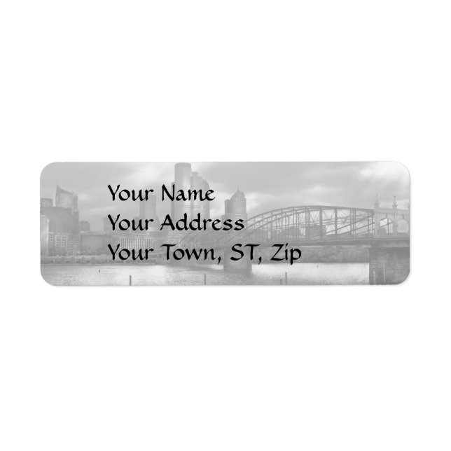 Etiqueta Cidade - Pittsburgh, PA - Smithfield Bridge BW (Frente)