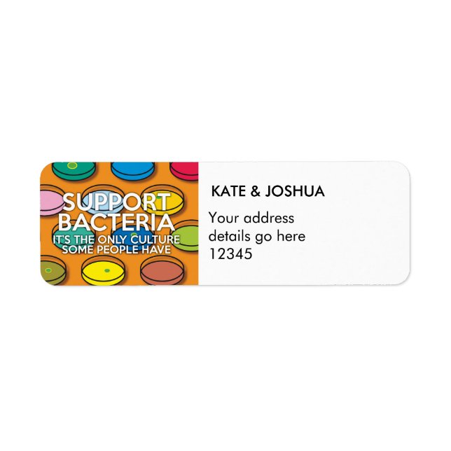 Etiqueta Ciência de BACTÉRIAS PERSONALIZADAS (Frente)