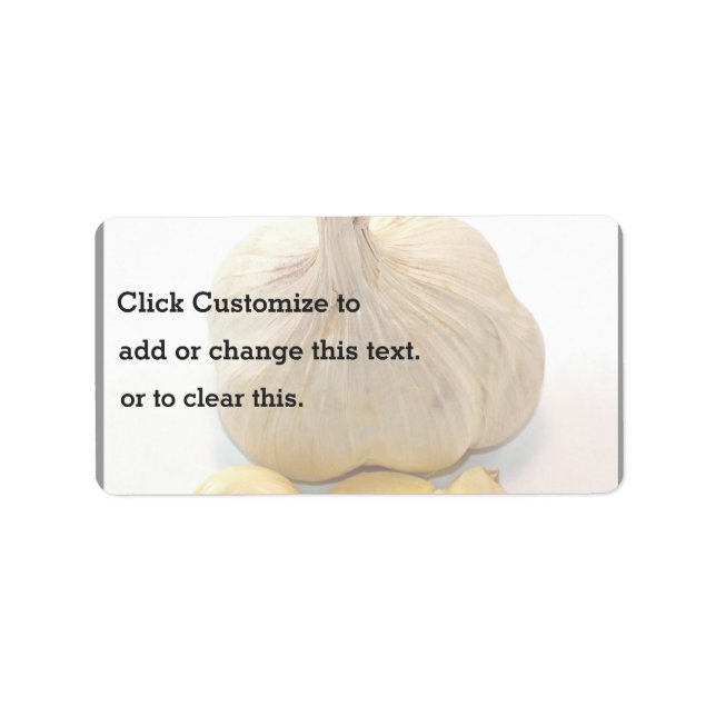 Etiqueta Cinco Fatias De Alho E Uma Cama De Alho (Frente)