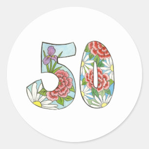 Etiqueta cinqüênta floral