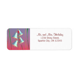 Etiqueta Cintos de Prata Feriados Brilhantes