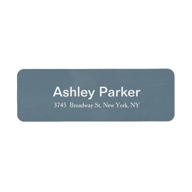 Etiqueta Cinza Azul Moderna Tendência de Na moda Elegante (Frente)