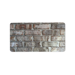 Etiqueta Cinza Brick Wall Grunge Bricks Textura de fundo