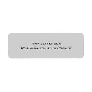 Etiqueta Cinza clara moderna especial pessoal