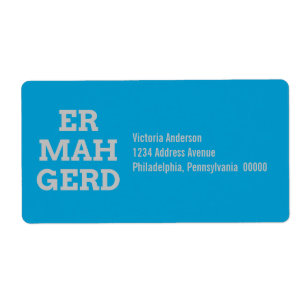 Etiqueta Cinza Ermahgerd Shipping Labels