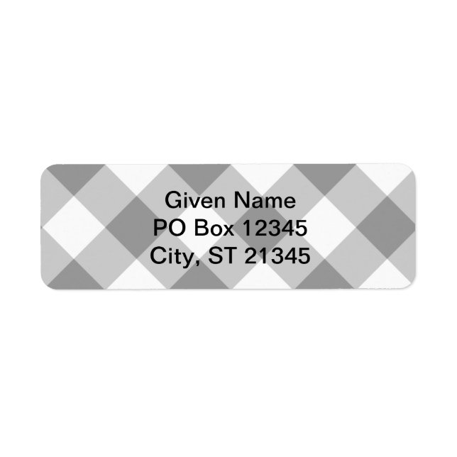 Etiqueta Cinza Gingham (Frente)
