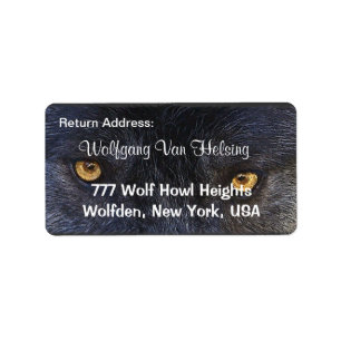 Etiqueta CINZA WOLF EYES Wildlife Return Address Labs