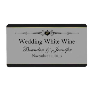 Etiqueta Cinzas, Mini Rótulos De Vinho De Casamento Preto E