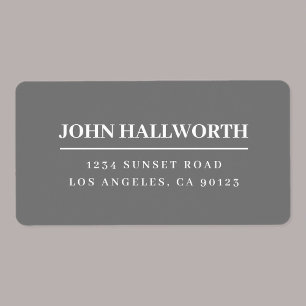 Etiqueta Cinzas Modernas e Brancas