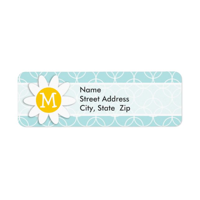 Etiqueta Círculos Azuis Bebês; Margarida (Frente)