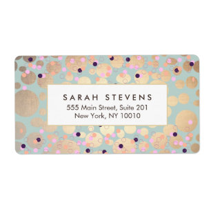 Etiqueta Círculos Dourados Bela Confetti Bela Colorida Div