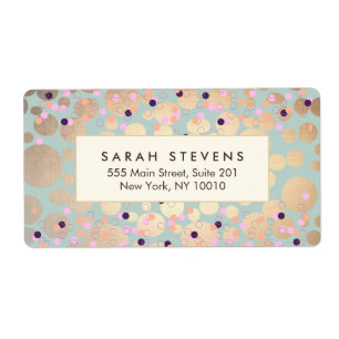 Etiqueta Círculos Dourados Confetti Beauty Confetti Beauty