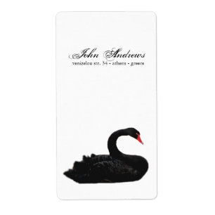 Etiqueta cisne preta