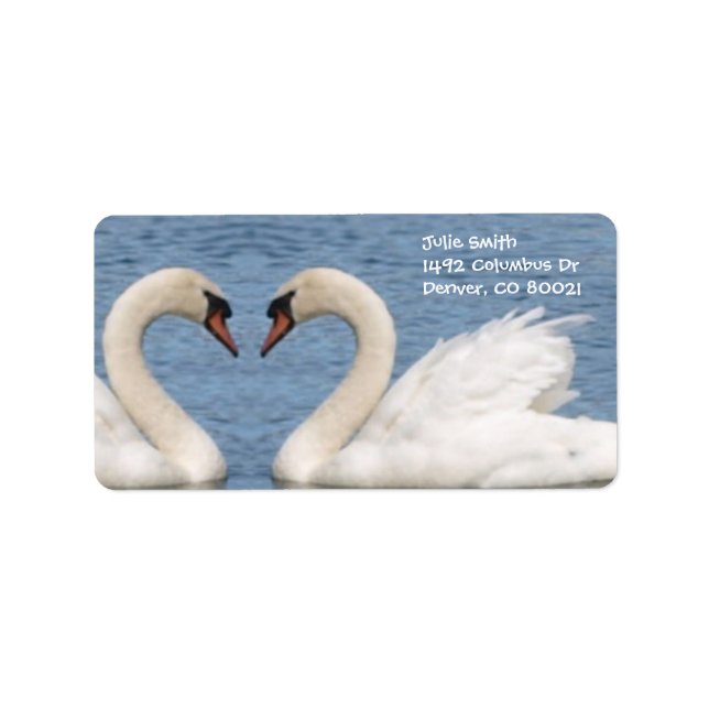 Etiqueta Cisnes brancas (Frente)