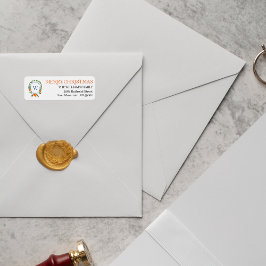 Etiqueta Citrus Botanical Natal | Rótulo de Endereço de Dev