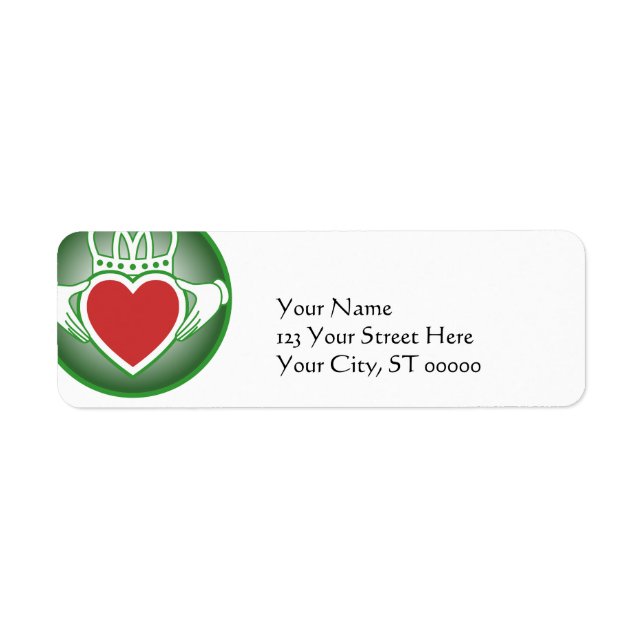 Etiqueta Claddagh (Frente)