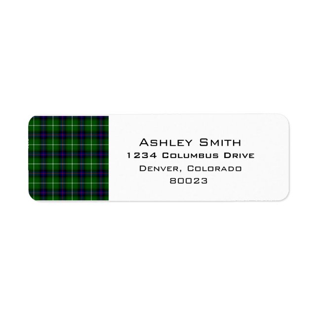 Etiqueta Clan Donald Macdonald Tartan (Frente)