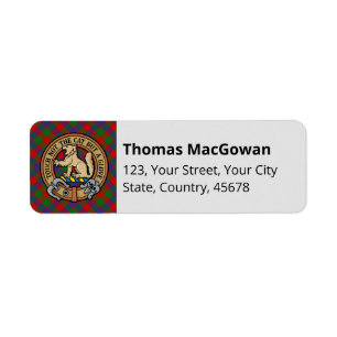 Etiqueta Clan MacGowan Tartan