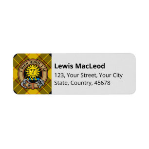Etiqueta Clan Macleod de Lewis Tartan