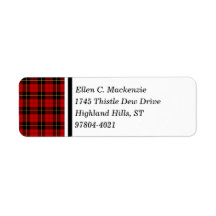 Clan Wallace Red e Black Scottish Tartan