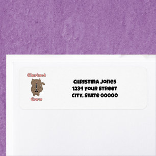 Etiqueta Clarinet Crew Return Address Label Personalize