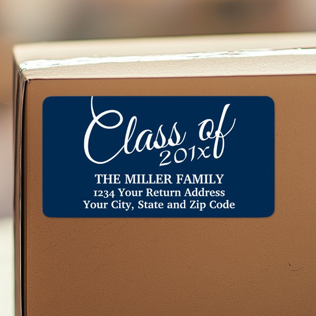 Etiqueta Classe com Ano e Segundo grau Personalizados (Personalized return address label)