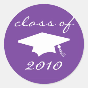 Etiqueta Classe De 2010 (Boné de formatura Roxo)