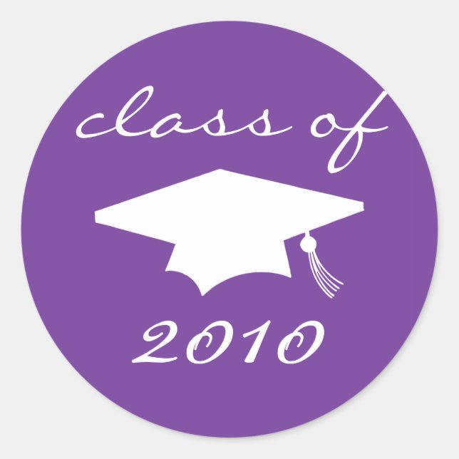 Etiqueta Classe De 2010 (Boné de formatura Roxo) (Frente)