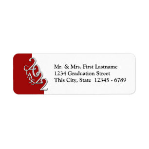 Etiqueta Classe de 2022 Graduation Color Editable