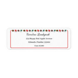 Etiqueta Classe de Bonés de Formando Coloridos do Endereço