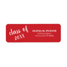 Classe De Endereço De Regresso De Graduação Vermel