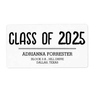 Etiqueta Classe de Formando Moderno de 2025