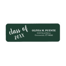 Classe De Graduação Do Endereço De Regresso Verde 