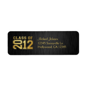 Etiqueta Classe elegante de 2012 (preto/ouro)