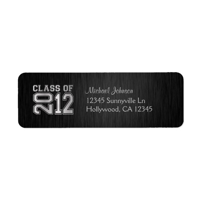 Etiqueta Classe Elegante de 2012 (preto/prateado) (Frente)