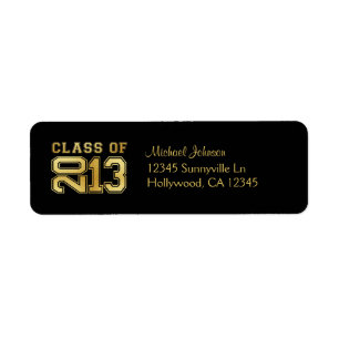 Etiqueta Classe preta e Dourado de 2013