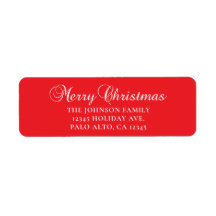 Clássica Caligrafia Vermelha de Feliz Natal