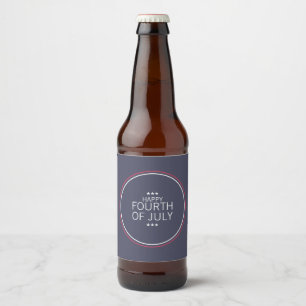 Etiqueta Clássica de Cerveja do Dia da Independê