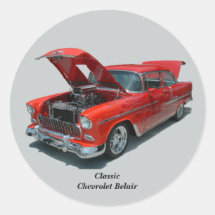 Etiqueta clássica de Chevrolet Belair da era dos