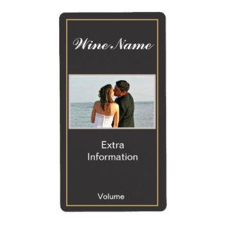 Etiqueta Clássica de Vinho Preto