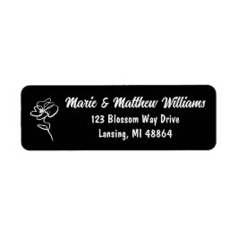 Etiqueta Clássica e Moderna Morada Negra Gótica