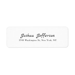 Etiqueta Classical Professional Creative Plain Black White