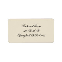 Clássico Creme & Preto Minimalista Casamento Elega