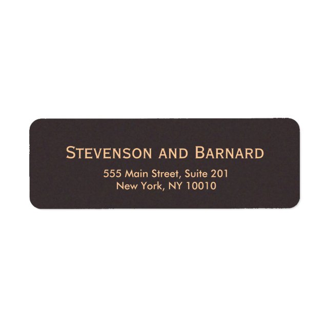 Etiqueta Clássico e Castanho Profissional (Frente)