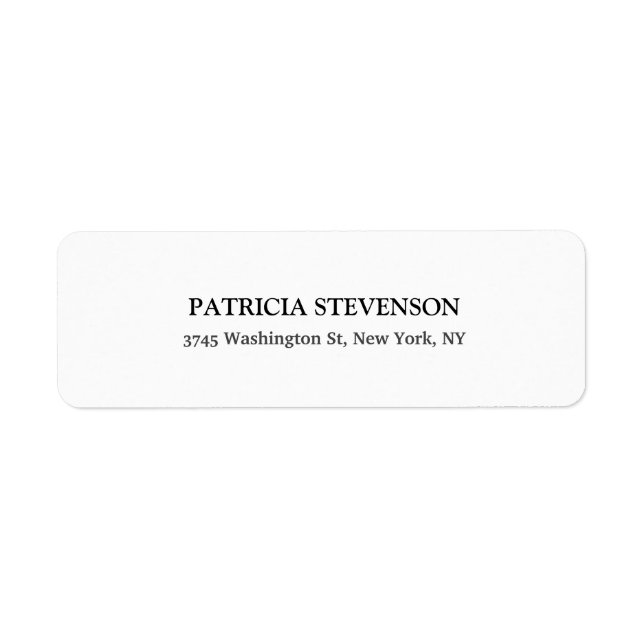 Etiqueta Clássico Único Preto e Branco (Frente)