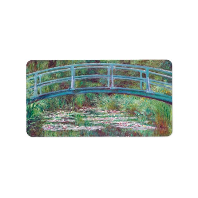 Etiqueta Claude Monet, A Ponte Japonesa (Frente)