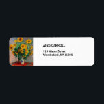 Etiqueta Claude Monet - Buquê de Sunflower<br><div class="desc">Buquê de girassóis/Buquê de tornesóis - Claude Monet,  Oil on Canvas,  1881</div>