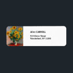 Etiqueta Claude Monet - Buquê de Sunflower<br><div class="desc">Buquê de girassóis/Buquê de tornesóis - Claude Monet,  Oil on Canvas,  1881</div>