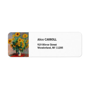 Etiqueta Claude Monet - Buquê de Sunflower