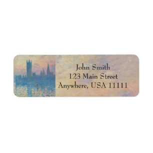 Etiqueta Claude Monet Casas do Parlamento Pôr do Sol